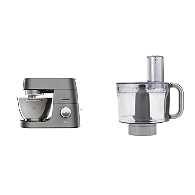 Kenwood Kvc7300S Impastatrice Planetaria Chef Titanium System Pro, Robot Da Cucina Mixer, 1500 W, 4.6 L & Kah647Pl Accessorio Robot Da Cucina, Food Pr