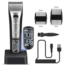 Tagliacapelli senza fili, kit di taglio elettrico con display LCD, ricaricabile, 4 pettini limite per uomini e bambini Hair clippers, cordless hair cl en oferta