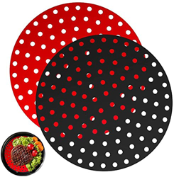 Iriisy 2Pz Tappetini per Friggitrice ad Aria in Silicone Riutilizzabile Fodera Antiaderente per Friggitrice ad Aria e Vaporiere (9 polici (rotondi)) características