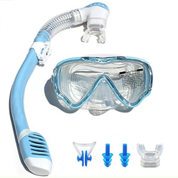V VILISUN Set Snorkeling, Anti-Fog Maschera Snorkeling con Panoramica a 180 Gradi e Boccaglio Snorkel, Kit Snorkeling Professionale per Kids Bambini R precio