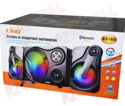 HIFI CASSE ACUSTICHE 1023 VIRTUAL DOLBY SURROUND 2.1 BLUETOOTH con USB HOME THEATRE TELECOMANDO HD per TELEVISORE SALOTTO o PC
