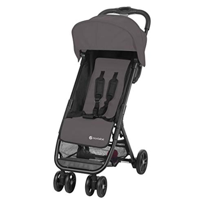 Monbebe Passeggino Leggero e Compatto, Reclinabile, Pesa Solo 5,6 Kg, Si Chiude con Una Mano, per Bambini 0-3,5 Anni, Colore Grigio