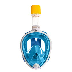 VanTen Maschera Snorkeling Integrale Anti Fog ， Maschera per Immersioni per Adulti Bambini，Compatibile con Videocamere Sportive (Blu, L/XL) en oferta