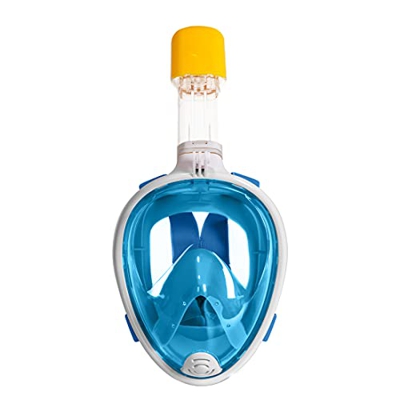 VanTen Maschera Snorkeling Integrale Anti Fog ， Maschera per Immersioni per Adulti Bambini，Compatibile con Videocamere Sportive (Blu, L/XL)