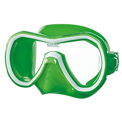 SEAC Giglio MD Color, Maschera Gioventù Unisex, Verde, M