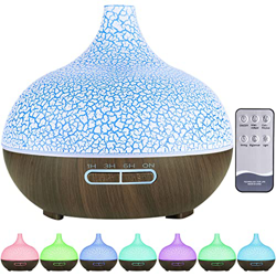 Purpledi Diffusore di Oli Essenziali,550ml Diffusore di Aromi,Umidificatore Ambiente Fino a 8 Ore di Lavoro,Diffusore Ambiente Luci Notturne 7 Colori, características