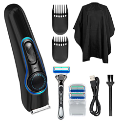 Tagliacapelli Uomo Professionale (Include Rasoio), Impermeabile Barba Trimmer Tagliacapelli Trimmer Regolabarba Uomo Tagliacapelli Elettrico Ricaricab en oferta