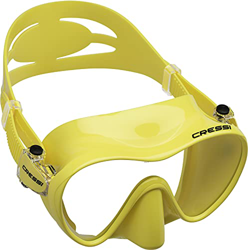 Cressi F1 Mask, Maschera Subacquea Monovetro Temperato del Tipo Frameless, Giallo características