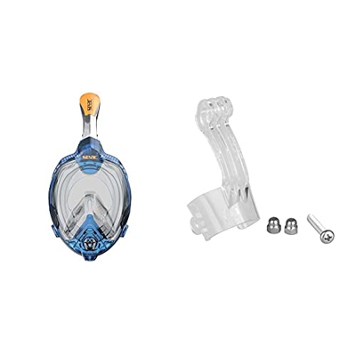 SEAC Magica, Maschera Snorkeling Full Face Integrale Anti Appannamento con Morbido Facciale & Unica, Supporto Action Cam per Maschera Snorkeling Integ