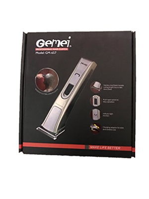 Gemei Company, rasoio elettrico Ricaricabile, professionale, senza fili, per uomo, Gemei GM-657