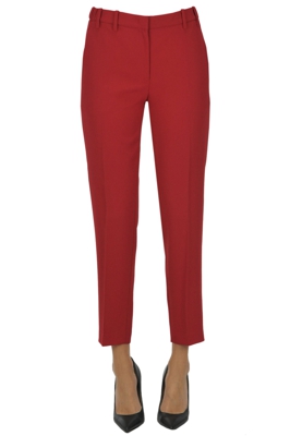 Crepè slim trousers