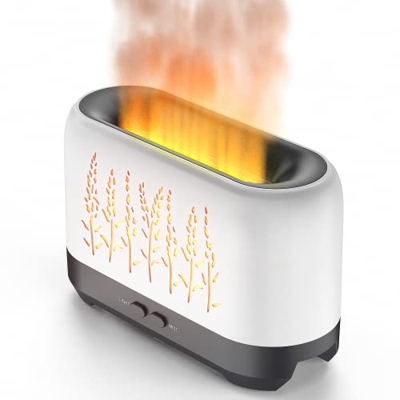 Umidificatore ad Ultrasuoni da 200 ml con Effetto Fiamma TYKEVO Diffusore di Aromi per Oli Essenziali e Aromaterapia con Luce LED Calda e Telecomando,