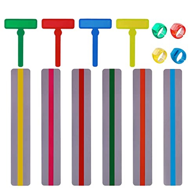 SIGNABOT 14Pcs Strisce di Lettura Guidate Strumenti Set Finger Tracker Evidenzia Strisce di Lettura Righelli per Studenti Dislessici per Aiutare a Leg