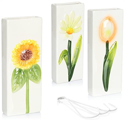 com-four® 3X umidificatore d'Aria in Ceramica - evaporatore a radiatore per umidificare l'aria della Stanza - evaporatore ad Acqua con Gancio a S (Bia