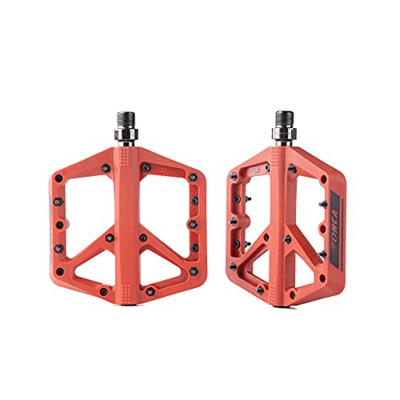 Lohca MTB Pedali per Mountain Bike Nylon Antiscivolo Cuscinetto sigillato 9/16" Piatto Pedali per Bici da Strada Leggero Piattaforma Larga per Ciclism