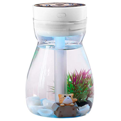 Kawaii Mini umidificatore da scrivania Con micro paesaggio，per auto, ufficio, camera da letto, 7 colore LED luce notturna , super silenzioso características