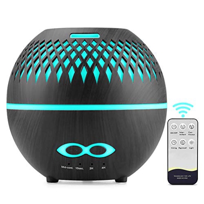 tronisky Diffusore di Oli Essenziali, 400ml Diffusore di Aromi Ultrasuoni Umidificatore Ambiente Bambini con 7 Colori LED Aroma Diffusore di Profumo p