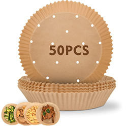 Carta da Forno per Friggitrice ad Aria, usa e Getta Carta Forno Friggitrice ad Aria, Antiaderente non Sbiancata Carta per Friggitrice ad Aria,Fodera d en oferta
