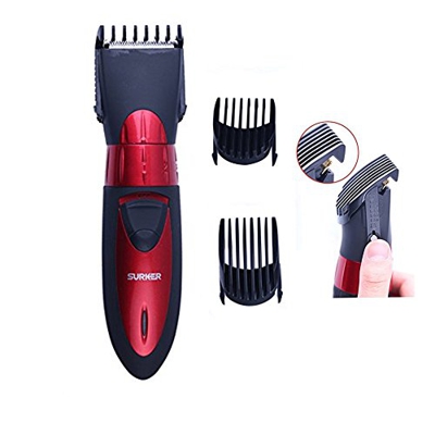 SURKER, rasoio per parrucchiere, grande, nero, impermeabile, regolabile, per barba e capelli