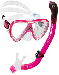 Cressi Ikarus & Orion, Scuba/Snorkeling Combo Unisex Adulto, Trasparente/Rosa Traslucido, Taglia Unica en oferta