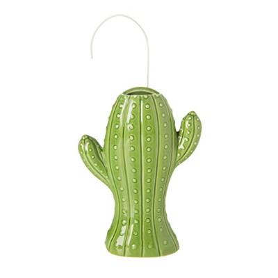MONTEMAGGI Umidificatore a Forma di Gatto in Ceramica 18X4X13 cm (Cactus Verde Scuro)