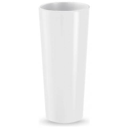 Vaso Cache-pot Genesis Rotondo H. 85cm Bianco Lucido en oferta