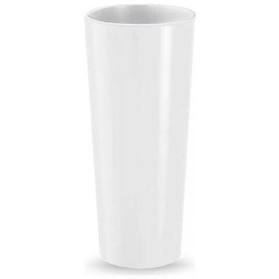Vaso Cache-pot Genesis Rotondo H. 85cm Bianco Lucido