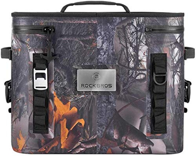 ROCKBROS Borsa Termica Impermeabile Rigida Borsa Frigo Eccellente Isolamento Grande capacità 20L Estetico Design 30 Lattine Contenibili per Campeggio/