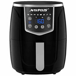 Navplus Friggitrice ad Aria Calda,Friggitrice Senza Olio da 5,5 L, Air Fryer con 8 Funzioni Preimpostate, Pannello touch a led,Tempo e Temperatura Reg características