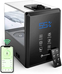 Umidificatore Elechomes da 6L per la camera da letto, controllo intelligente Wifi Alexa, umidificatore con vapore freddo e caldo per stanze grandi, ca en oferta