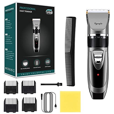 Tagliacapelli per uomo Kit per tagliare i capelli Trimmer per barba elettrico ricaricabile Rasoio per barba senza fili per cani da compagnia Baby Kids