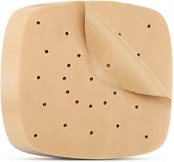 Carta Forno per Friggitrice ad Aria,Skoye 100 Pezzi Quadrati per Friggitrice ad Aria Inserti Antiaderenti Carta da Forno Perforata,Carta Pergamena Per en oferta