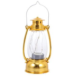 OSALADI Retro Lampada Portatile a LED Portatile Lampada a Olio Portatile Lampada Annata della Lampada del Vento Dorata características