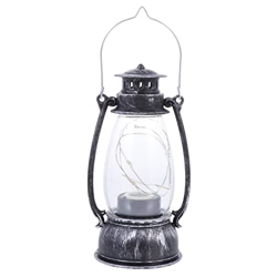 OSALADI Lampada Palmare retrò Lampada Portatile Portatile Lampada a Olio Portatile Lampada Annata della Lampada del Vento D' Argento características