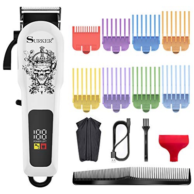 Surker Tagliacapelli Per Uomo Trimmer Per Capelli Senza Fili Trimmer Per Barba Taglio Di Capelli Kit Per La Cura Del Barbiere Taglio Di Capelli