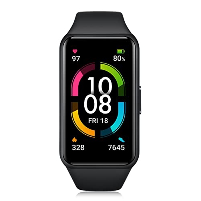 HONOR Band 6 Smartwatch Schermo AMOLED da 1,47 Pollici Orologio Fitness Donna Uomo 10 Modalità Sport Frequenza Cardiaca/Riposo/Esercizio respiratorio 