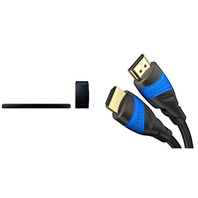 Samsung Soundbar HW-Q60T, 5.1 canali, altoparlante Bluetooth & KabelDirekt 2 m Cavo HDMI 4K