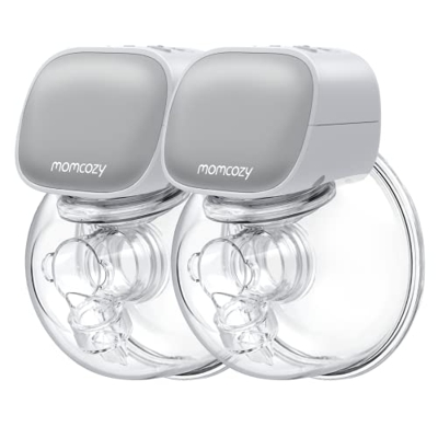 Momcozy Tiralatte elettrico a mani libere indossabile, tiralatte potente, 2 modalità 5 marce, cura per la salute della madre e del bambino, 24 mm (gri