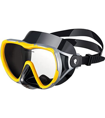 RABIGALA Maschera da immersione, per adulti, anti-appannamento e anti-perdite, per immersioni e snorkeling, in silicone di qualità alimentare