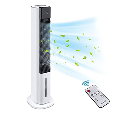 NAIZY Condizionatore portatile senza tubo di scarico, 80 W, climatizzatore con telecomando, aria condizionata silenziosa, capacità 6 litri, con 3 live