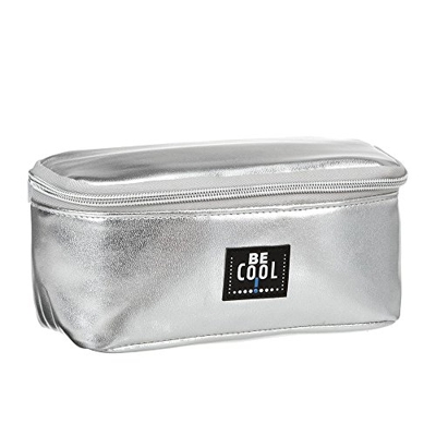 Be Cool - Borsa refrigerante piccola per trucchi, piccoli oggetti o farmaci, ideale per diabetici in argento 20 x 10 x 9,5 cm