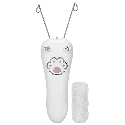 Epilatore Elettrico con Filo di Cotone, Dispositivo di Rimozione dei Peli del Corpo Epilatore Facciale Dispositivo di Filettatura Trimmer Strumento pe