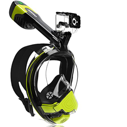 Orsen Maschera Snorkeling Elettrica Integrale, Prima Maschera Snorkeling Standard CO₂ al Mondo, Maschera Subacqueacon Panoramica 180° Design Pieno Fac en oferta