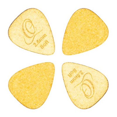 Ortega Guitars OGP-FTS Plettri Morbidi Flex Tech da 2.5 mm, Oro Vivo, Confezione da 4