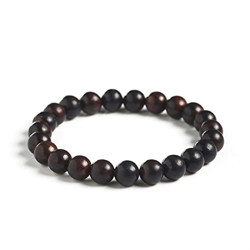 AFANGMQ Legno Naturale Nero Sandalo Sandalo Sandalo Buddista Buddha Boddha Prayer Prayer Beaded Knot Black Ebony Unisex Men Bracciali Braccialetti (Si características