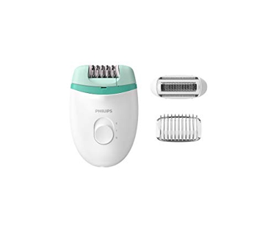 PHILIPS BRE245/00/WH/GN Epilatore Satinelle BRE245/00 Essential, 2 velocità, Plastic
