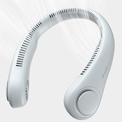 JISULIFE Ventilatore Collo Portatile, Ventilatore Personale Indossabile a Batteria da 4000 mAh, Senza Foglie, Ricaricabile, Design per Cuffie, Ventila en oferta