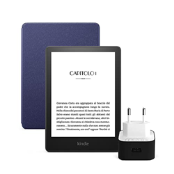 Kindle Paperwhite Essentials Bundle con Kindle Paperwhite (8 GB, con pubblicità), Custodia Amazon in pelle e Caricabatterie USB Amazon PowerFast (9 W) precio