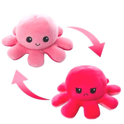 Polpo “PAUL” Peluche Reversibile 20cm Polipo Doppia Faccia Flip Bicolore Allegro Triste Esprime Stati d’Animo Alleviare Stress Emozioni Regalo Festa B en oferta