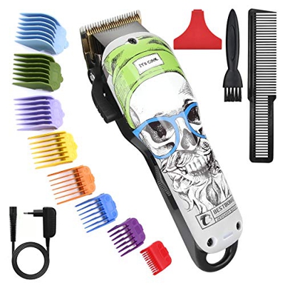 Tagliacapelli Uomo 2 velocità, BESTBOMG Rifinitore, Tagliatrice Capelli Taglierina Barbiere Barba con Batteria ricaricabile da 2000 mAh, 8 guide di fi